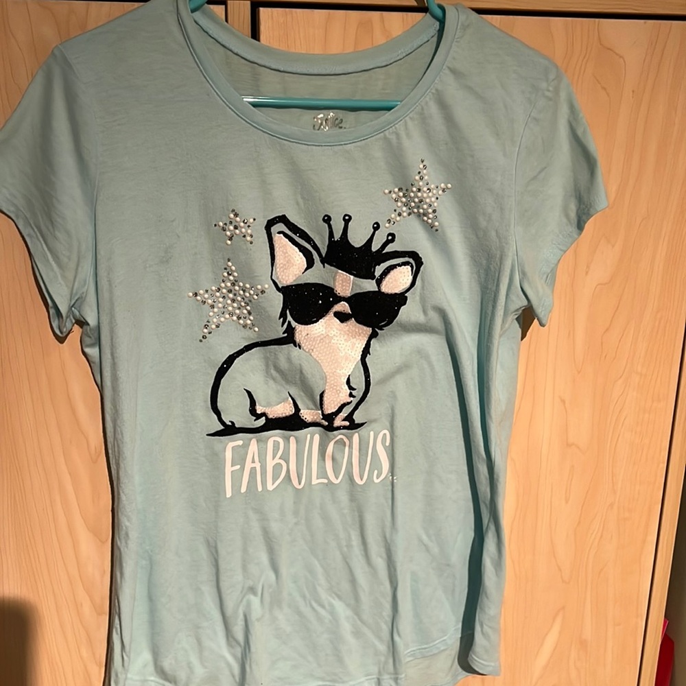 Teal shirt brand justice size 20plus